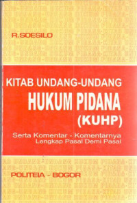 Kitab undang-undang hukum pidana (KUHP)