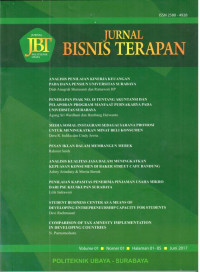 Jurnal Bisnis Terapan : JBT