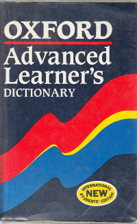 Oxford advanced learner's dictionary of current english : AS Hornby,ed. Jonathan crowther