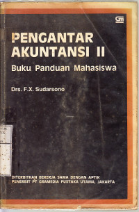 Pengantar akuntansi II/Drs. FX. Sudarsono