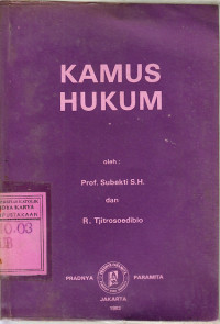 Kamus hukum : Prof. Subekti