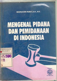 Mengenal pidana dan pemidanaan di Indonesia : Masruchin Rubai