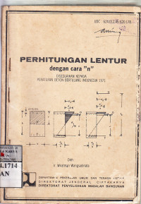 Perhitungan lentur dengan cara N : Wiratman Wangsadinata