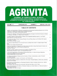 Agrivita : journal of agricultural Science