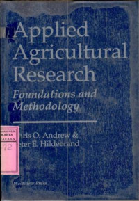 Applied agricultural research : foundations and methodology