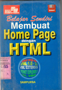 Belajar sendiri membuat home page dengan HTML