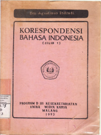 Korespondensi bahasa Indonesia : Agustinus Indradi